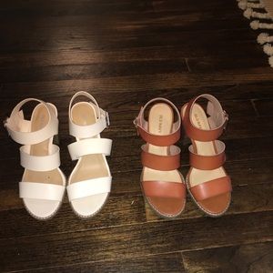 Two pairs of block heels. SIZE 6.